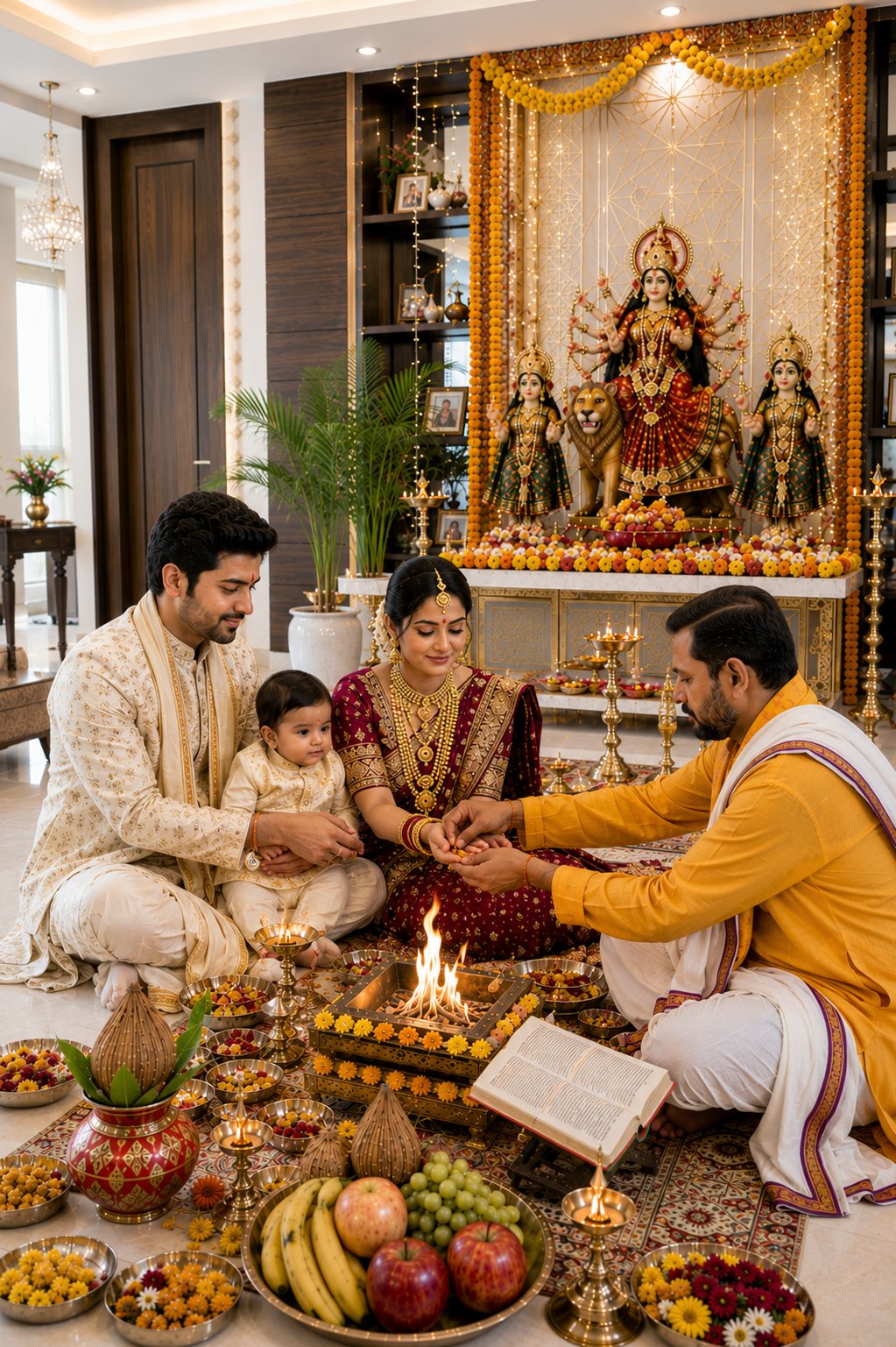 Sharad Navratri festival puja 5