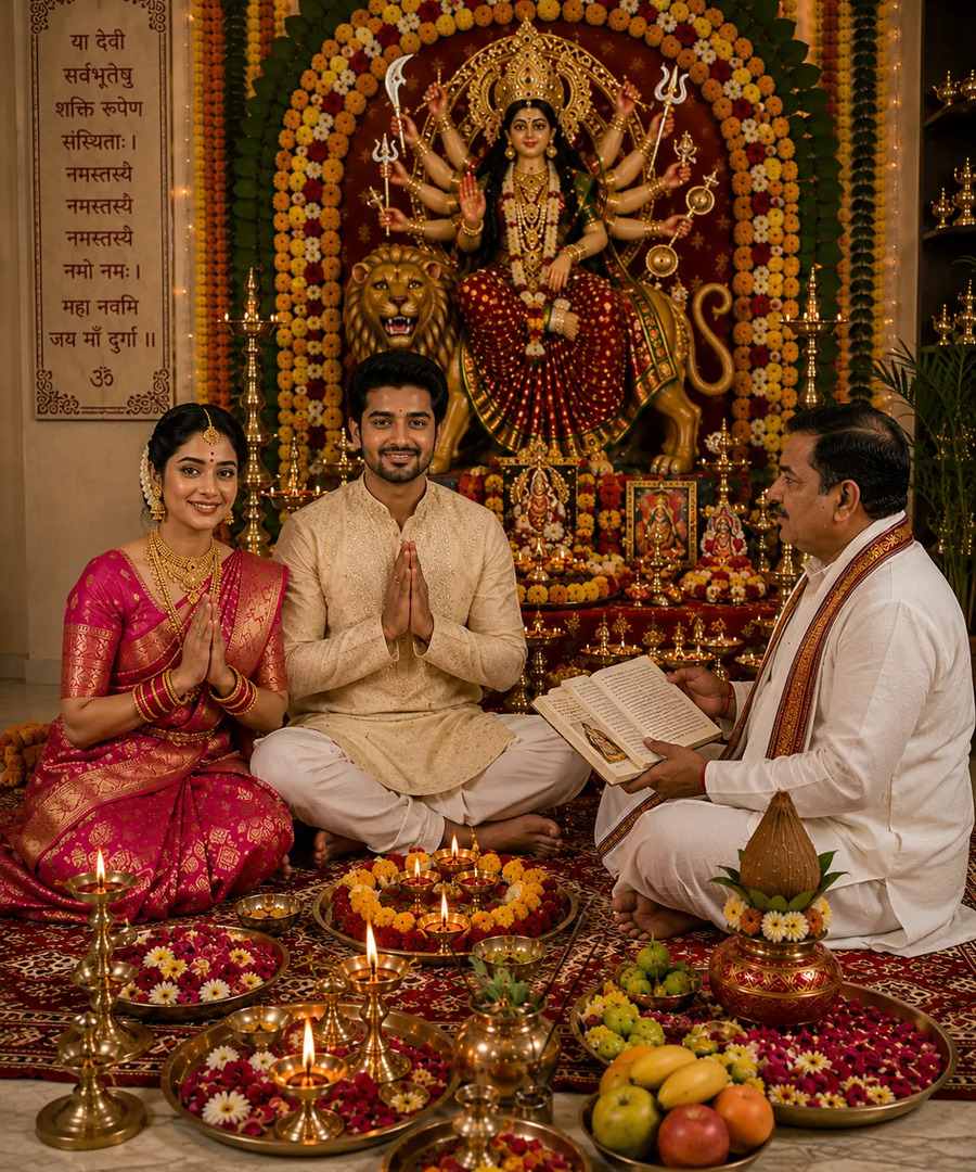 Durga Ashtami festival puja