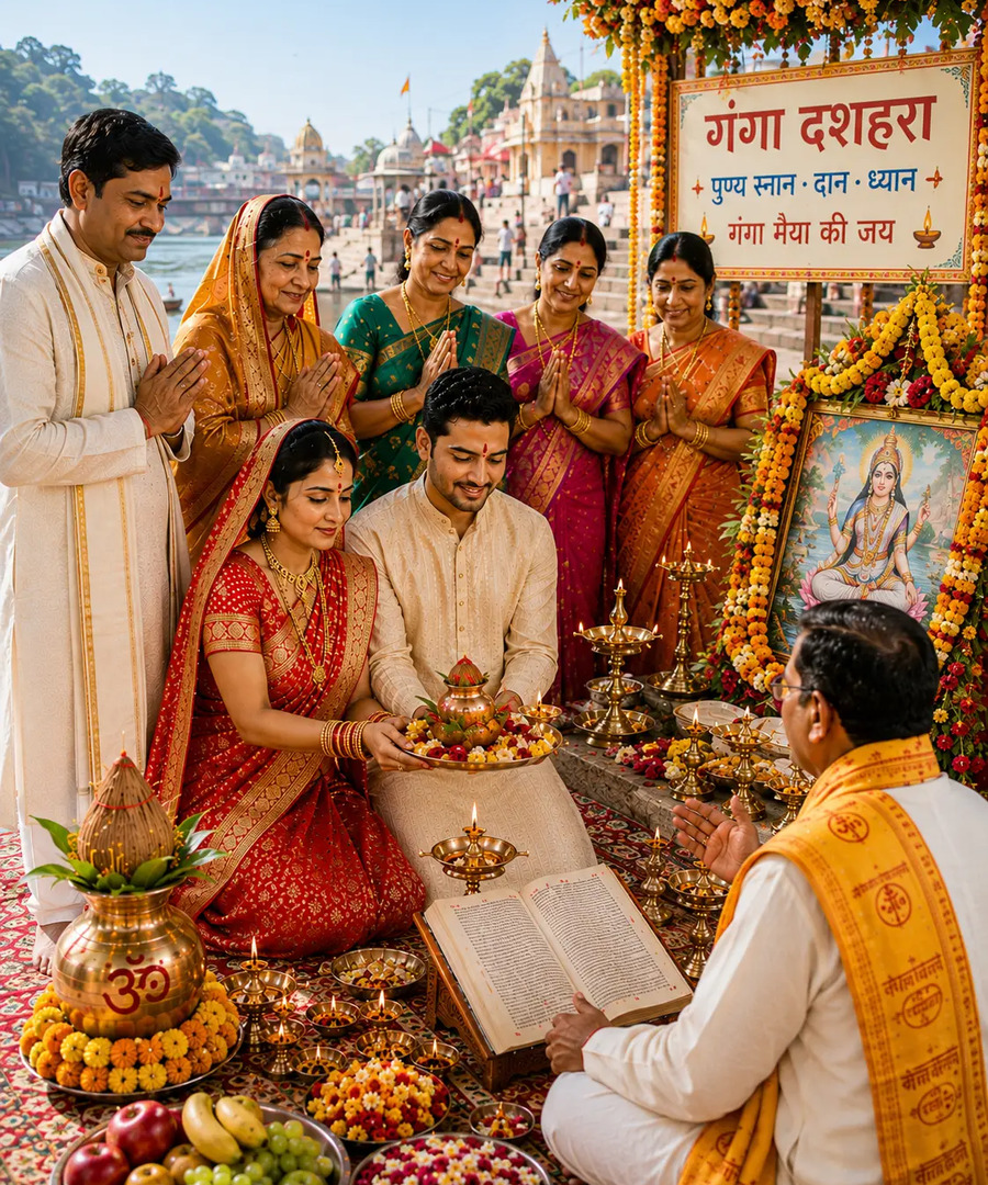 Ganga Dussehra festival puja