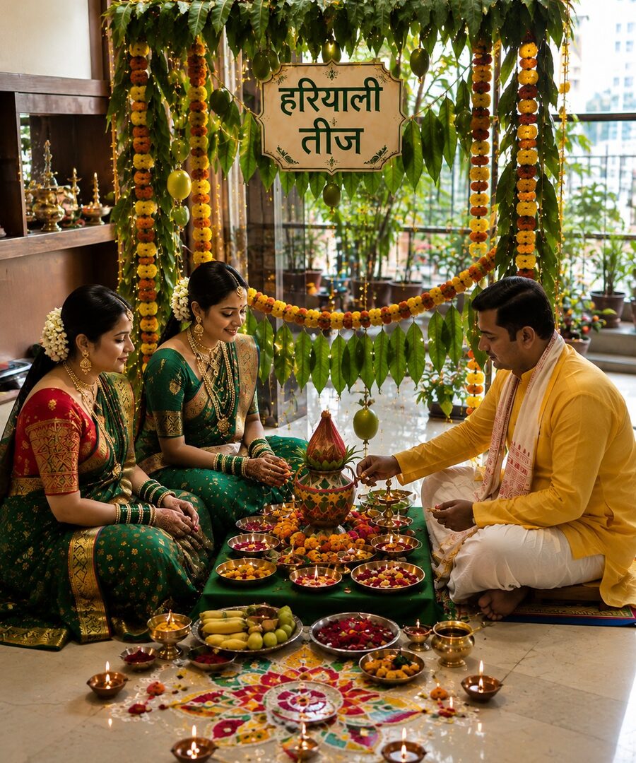 Hariyali Teej festival puja