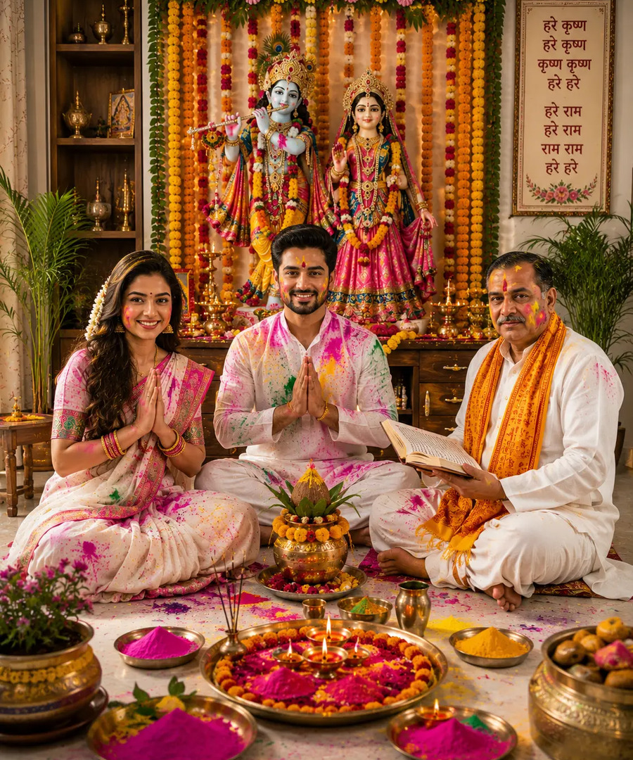 Holi festival puja