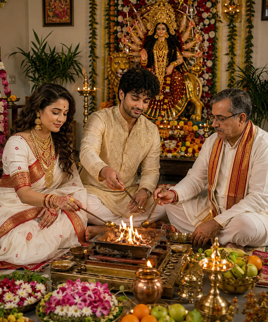 Maha Navami festival puja
