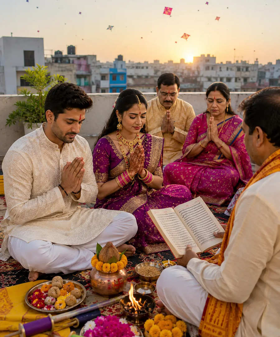 Makar Sankranti festival puja