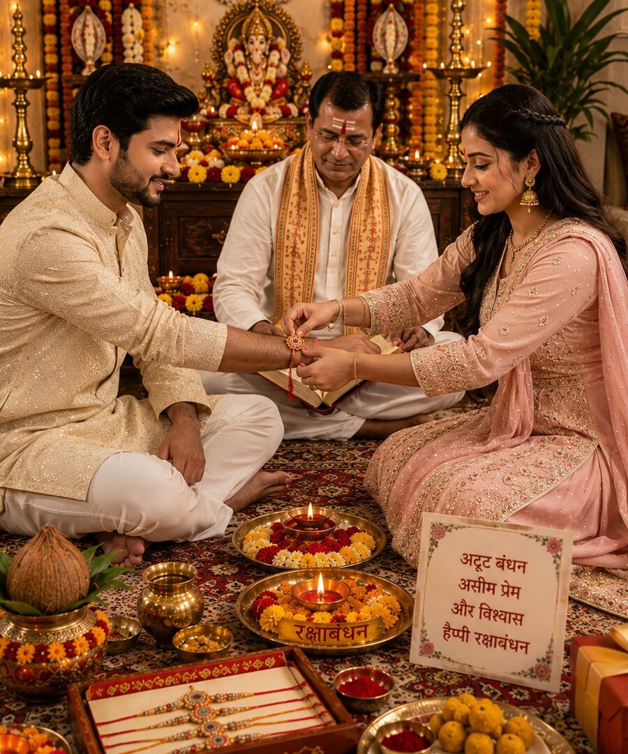 Raksha Bandhan festival puja