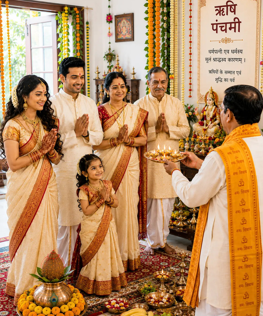 Rishi Panchami festival puja