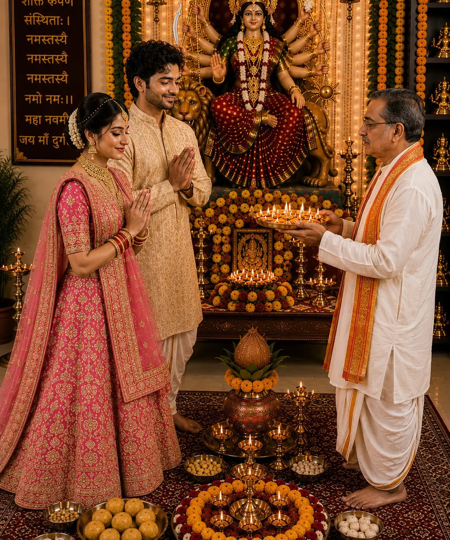 Sharad Navratri festival puja