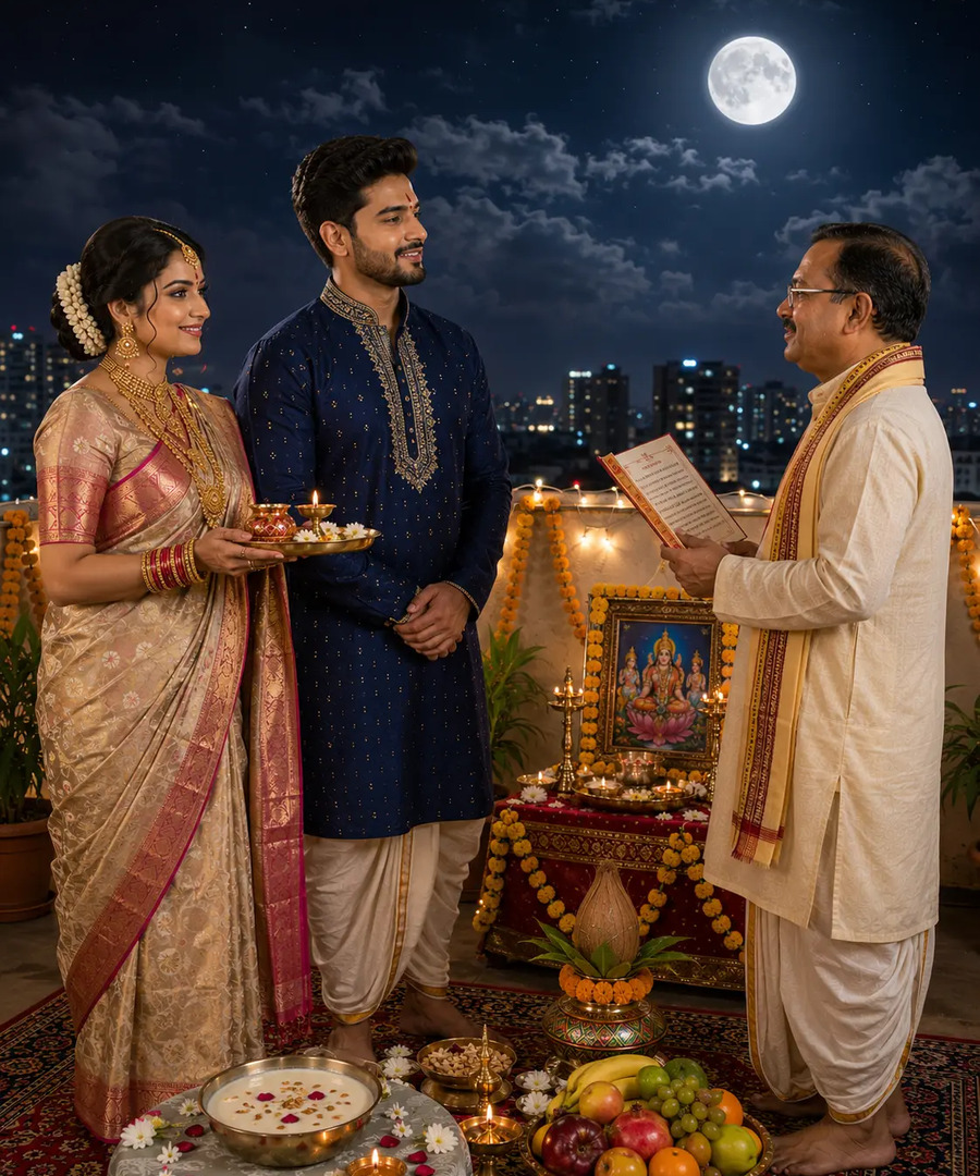 Sharad Purnima festival puja