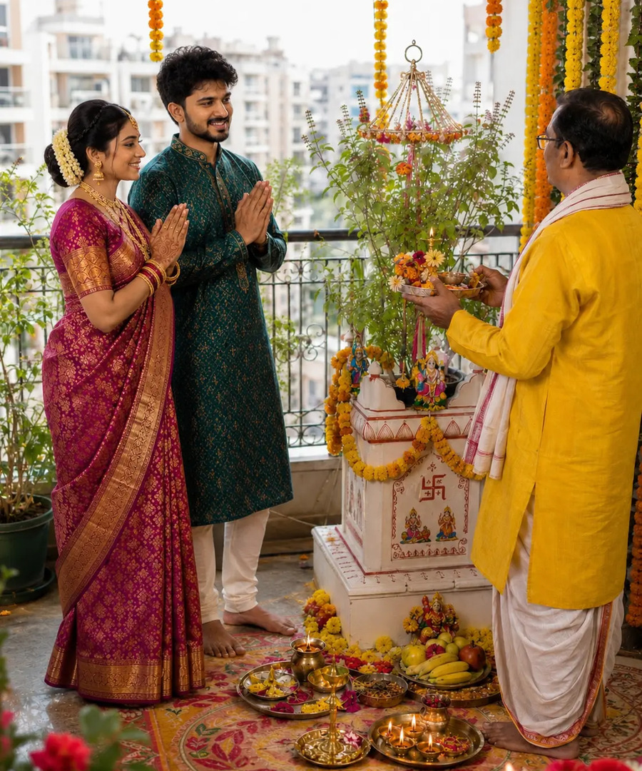 Tulsi Vivah festival puja