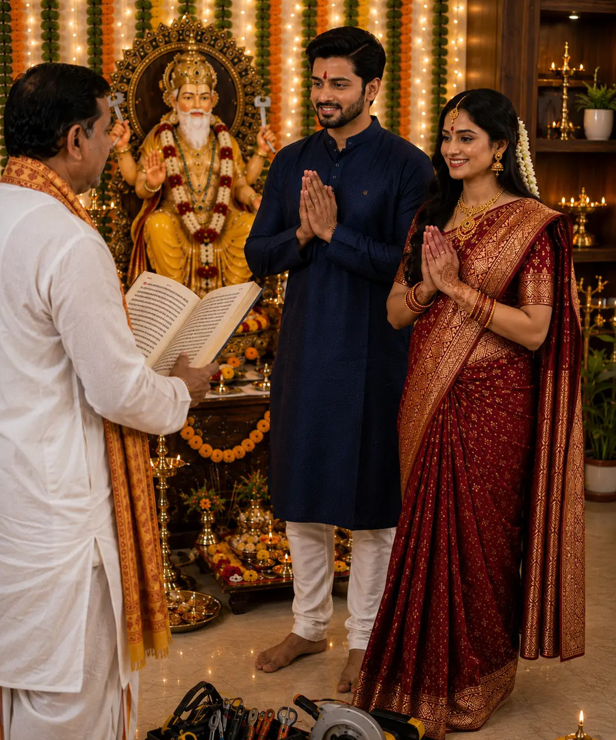 Vishwakarma Puja festival puja